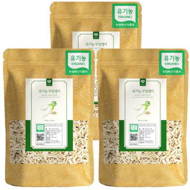 파인드네이처 국산 유기농 손질이 편한 건조 무말랭이 100g, 3개