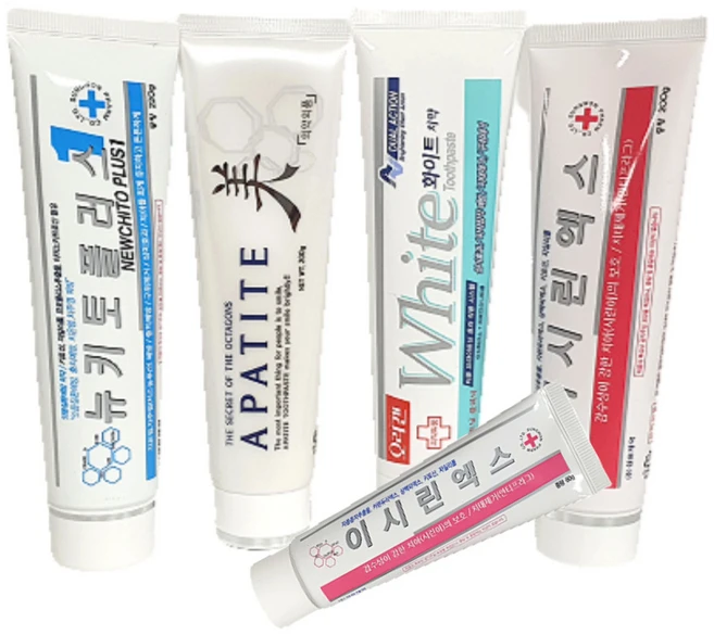 성원제약 오라겐 화이트케어 아파타이트미 이시린엑스 치약 충치예방 구취제거 잇몸질환예방 기능성 치약 220g, 200g, 3개 - 쿠팡