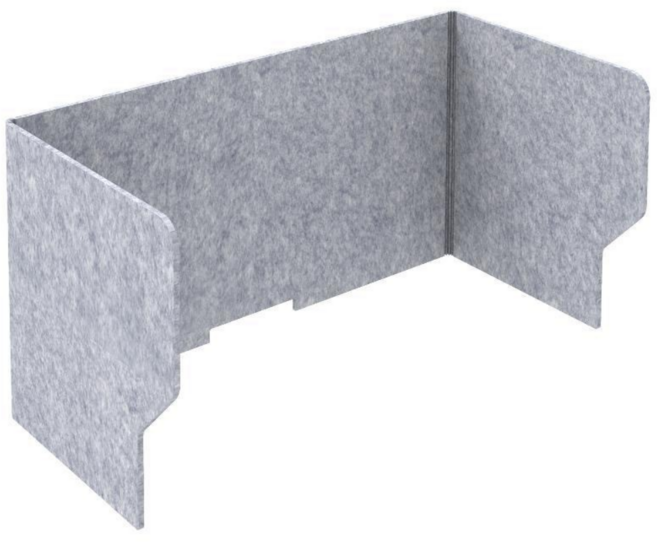 방음 흡음 독서 칸막이 집중력 향상 책상 파티션, 회색(대)