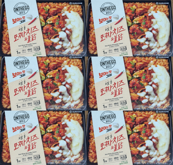 온더고 통모짜치즈&불닭 290g * 6개 [도시락]
