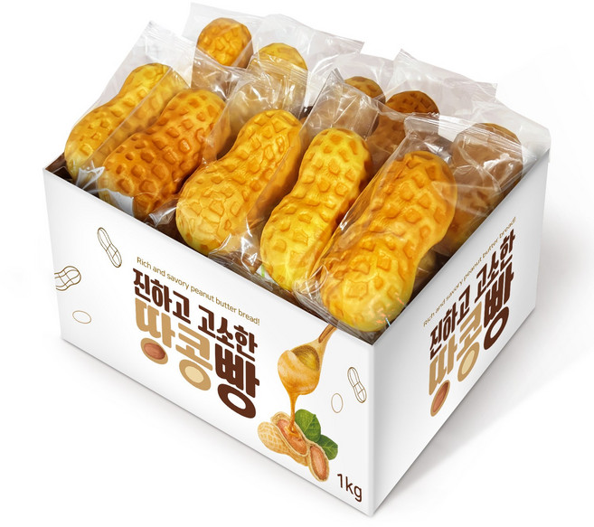 땅콩빵 부드럽고 촉촉한 피넛버터브레드 대용량 간식, 1개, 1kg