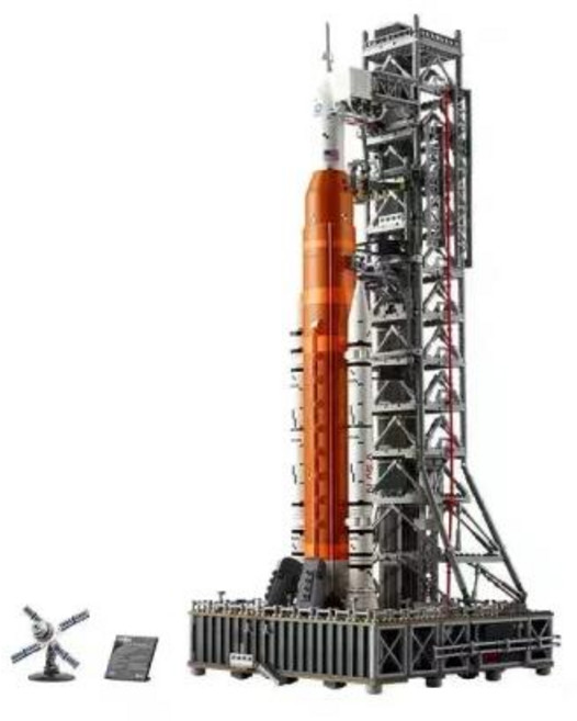 어덜트블록어른장난감 3601Pcs 아이콘 10341 Artemis 우주 발사 시스템 모델 구축 키트 공간 SLS 아이들을위한 벽돌 성인 선물, with paper manual, 3601Pcs no box
