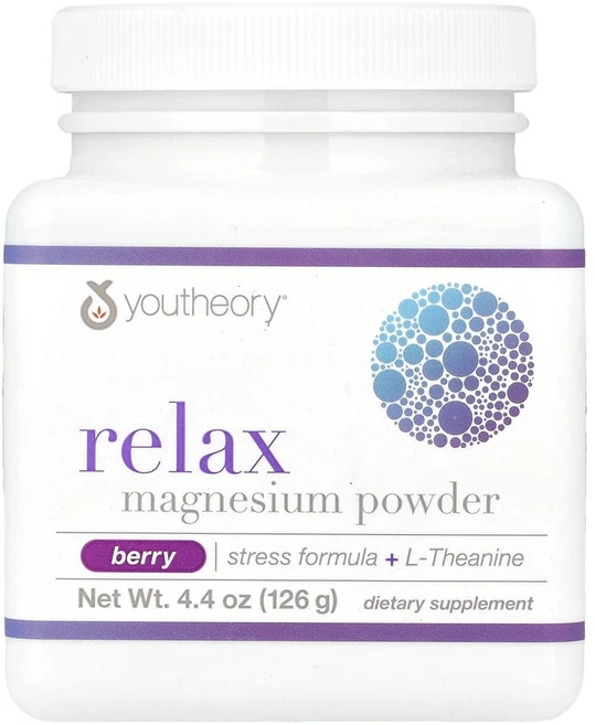YOUTHEORY 릴랙스 마그네슘 분말 베리 126g 4.4oz, 1개 - 쿠팡