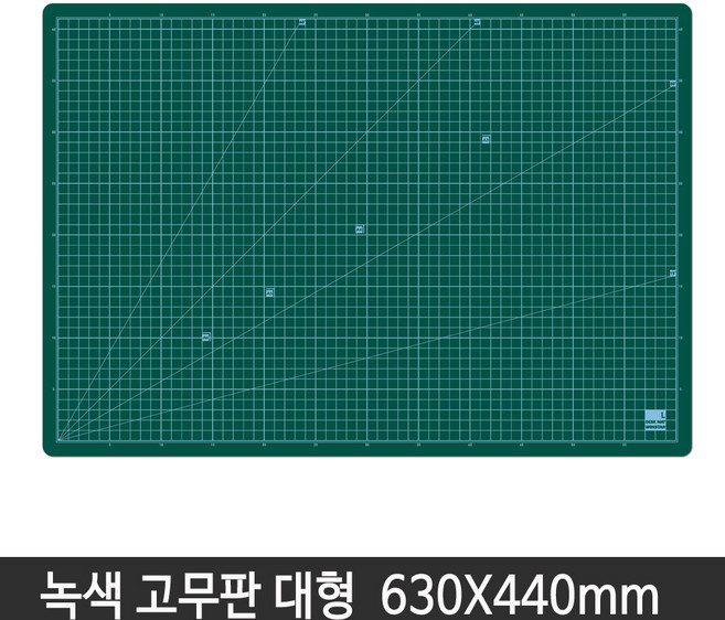 윈스타 녹색 고무판 (대형)630X440mm 데스크매트