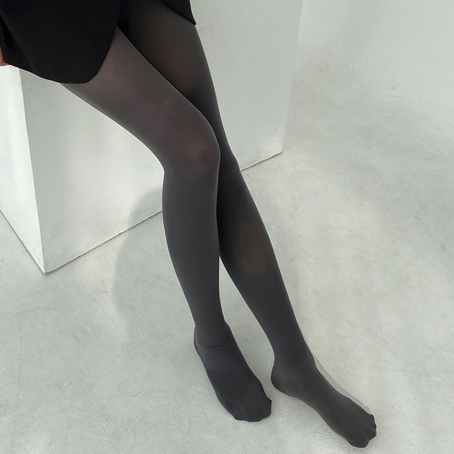 실루엣 차콜 스타킹 빅사이즈 100D 고탄력 팬티 컬러스타킹