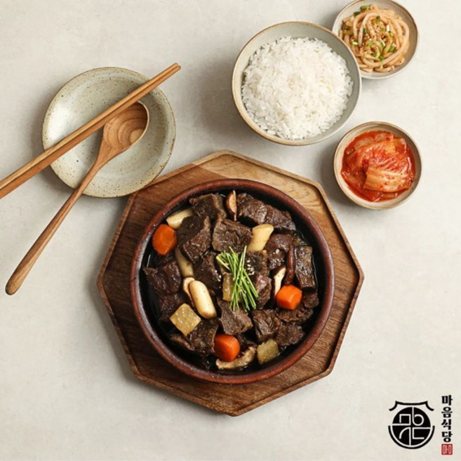 [마음식당] 국내산 뼈없는 소갈비찜 500g x 2팩 실온보관 순살갈비, 없음