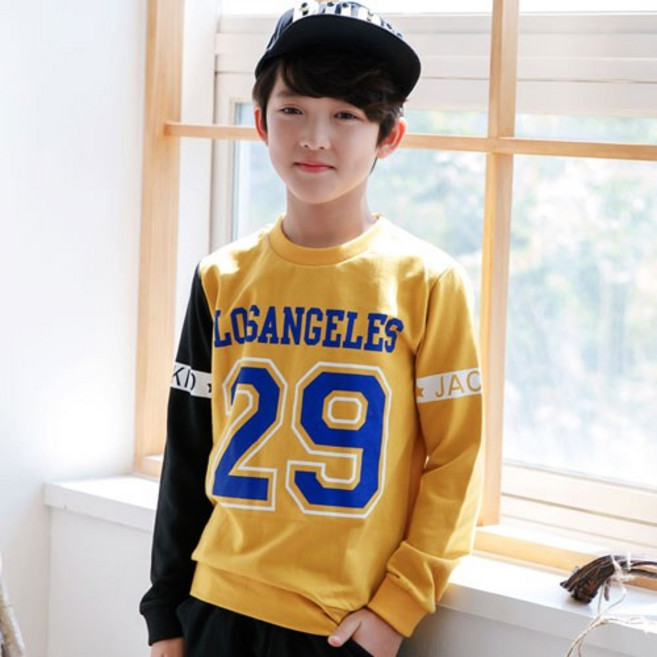 잭키드 남아용 배색 29맨투맨티