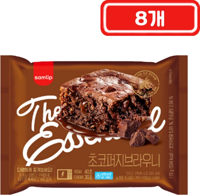 삼립 초코퍼지 브라우니, 8개, 115g - 쿠팡