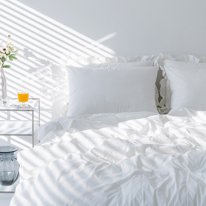 봄바람 60수 고밀도 광폭 순면 이불커버, 01화이트