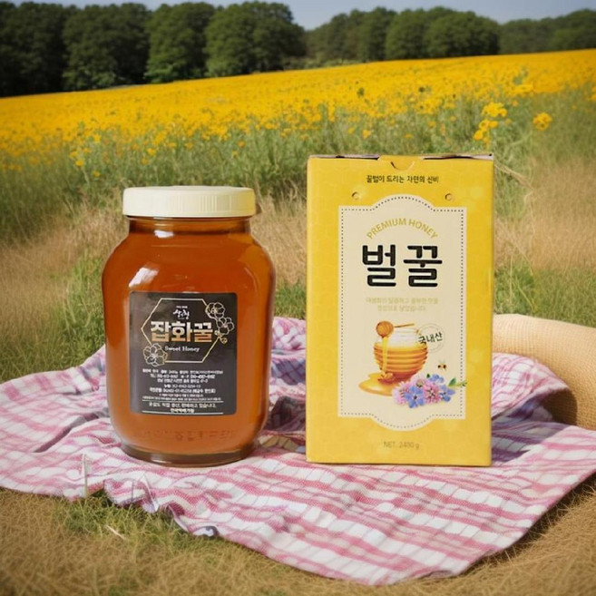[26년 햇꿀]지리산 청정골 산청 명품 야생화 잡화꿀 2.4kg, 1개