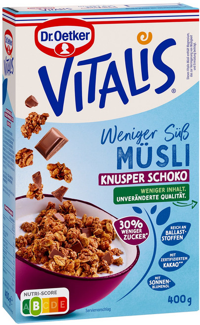 닥터 외트커 비탈리스 저설탕 초코크런지 뮤즐리 400g, 1개
