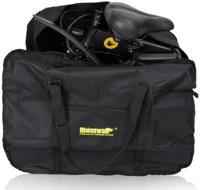 라이노워크 접이식 자전거 캐링백 16인치 운반 보관 가방 RF161, 블랙, 1개