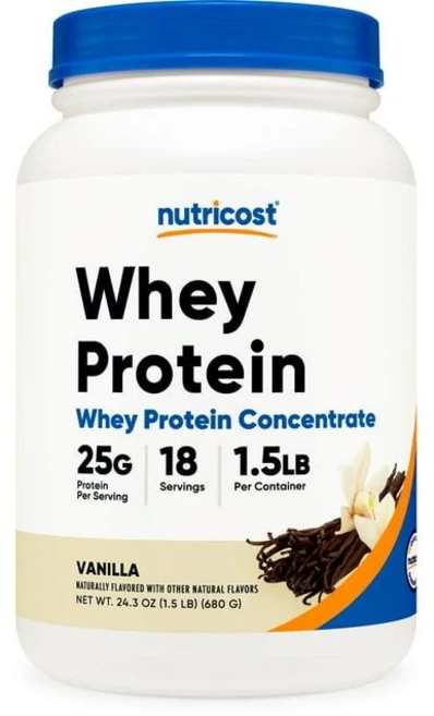 미국 뉴트리코스트 Nutricost Whey Protein 유청 단백질 농축액 바닐라맛 파우더, 680g, 6개 - 쿠팡