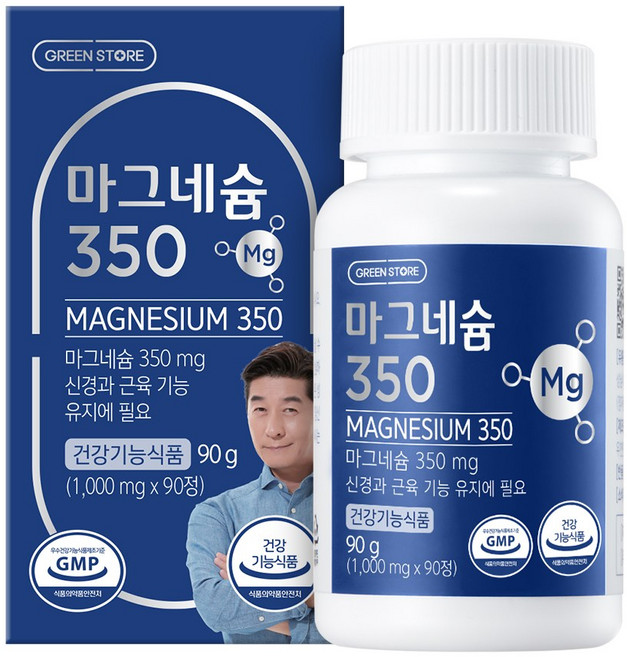 그린스토어 마그네슘350, 1개, 90정