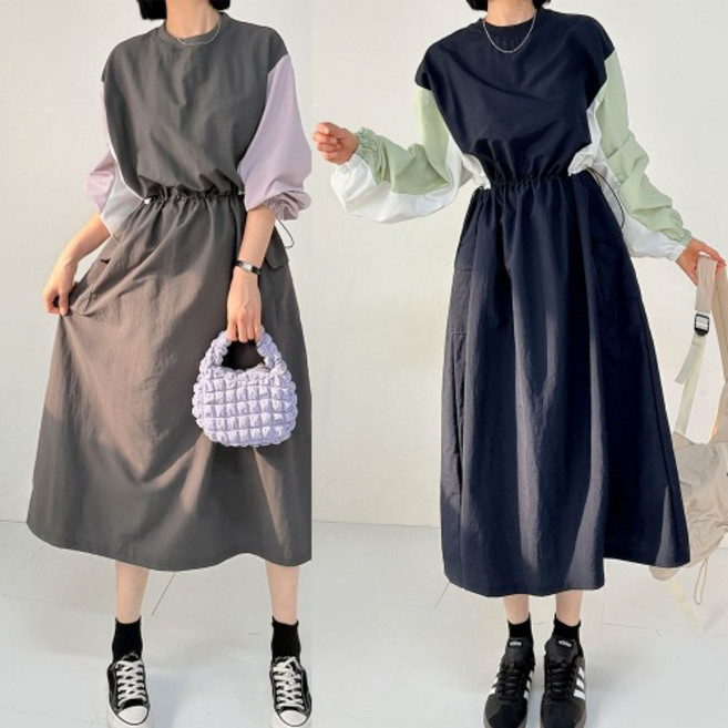 빅사이즈 26SS 맬리사 바스락 롱 원피스