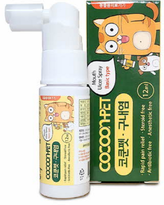 코쿤펫 고양이 구내염 치주염 염증완화 치료제 스프레이 베이직타입, 12ml, 1박스