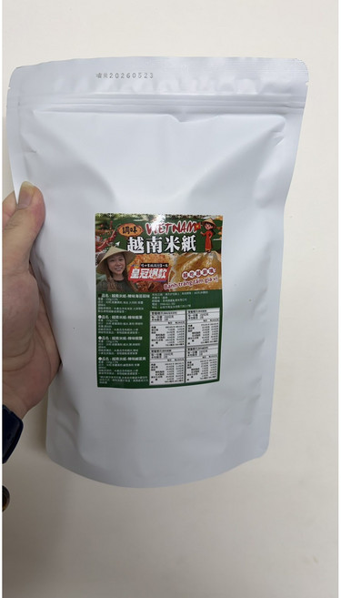 越南米紙 海苔蒜味, 150g, 1個