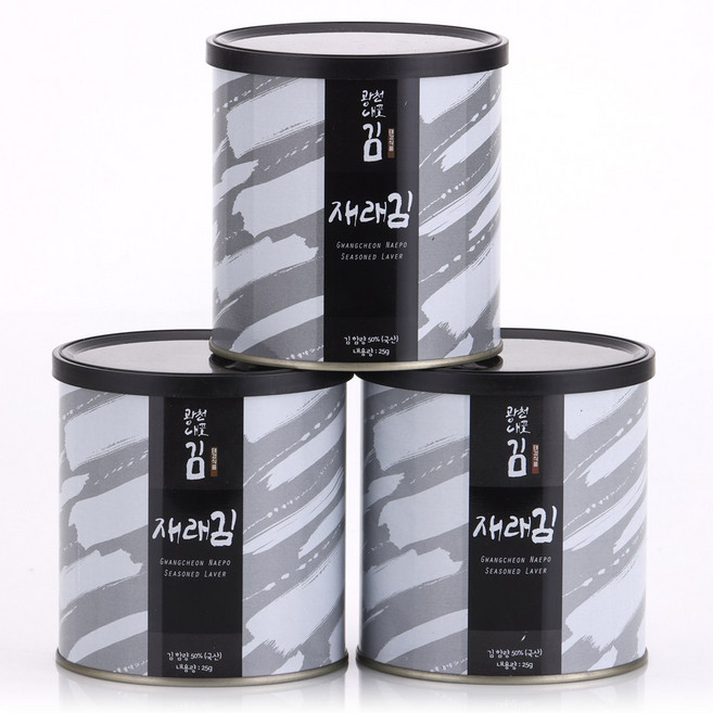 [가온애] 광천김 프리미엄 광천캔김 / 캔김, 3개