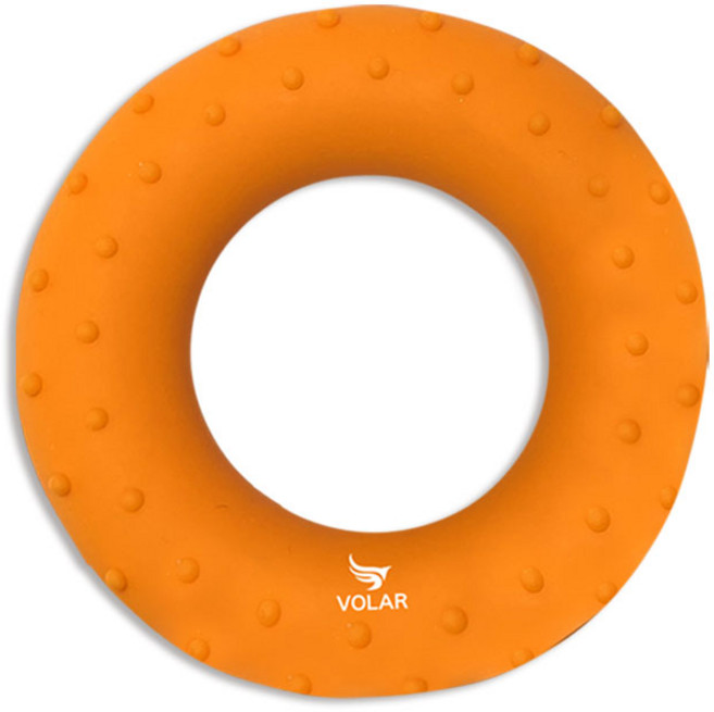 VOLAR 도넛 지압 타원형 실리콘 악력기 [색상별강도], 오렌지 ( 30LB ), 1개