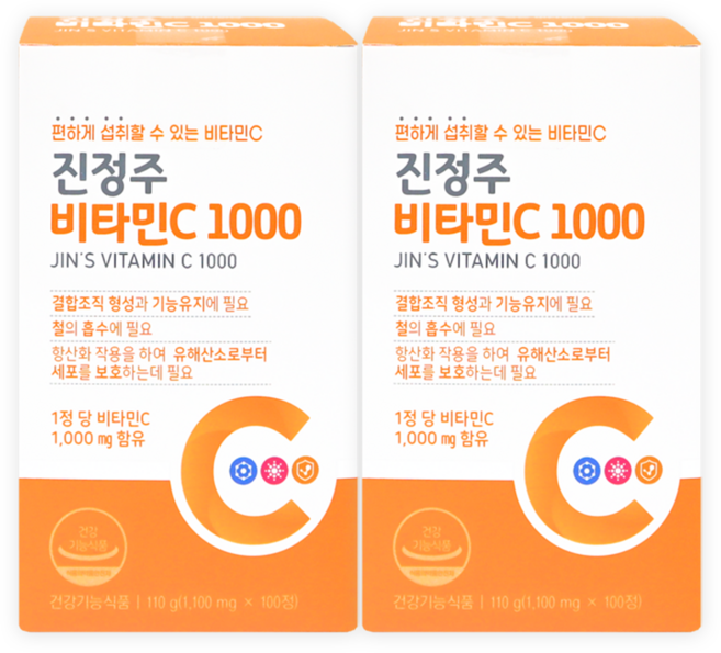 진정주 비타C1000 1100mg, 100정, 2개