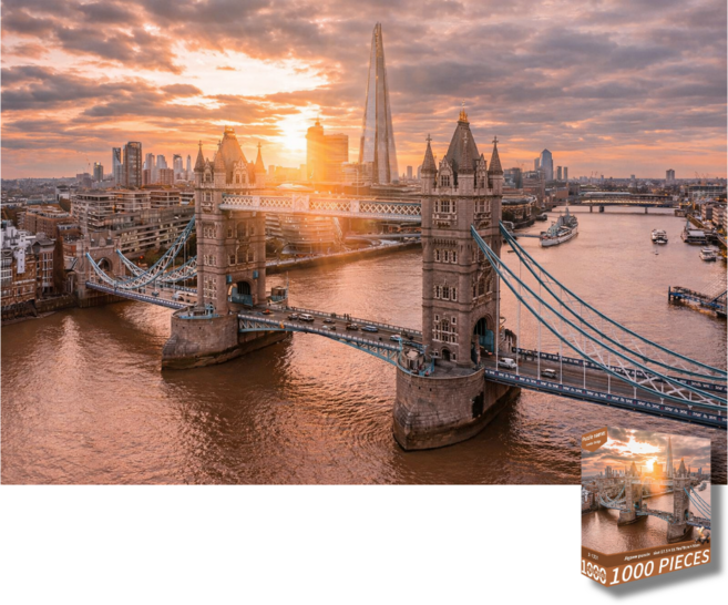 직소 퍼즐 성인 인테리어 명화 그림, 1개, 런던 브릿지, 1000피스