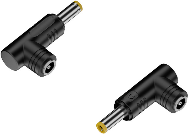 18.5V 19V 19.5V 20V 전원 어댑터 충전기 AC DC 5.5X2.5 TO 삼성 외경 5.5mm 내경 3.0mm 변환 젠더 팁 잭 커넥터 기억자 플러그 노트킹 S-4, 1개