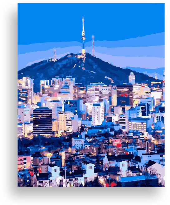 위메이크 페인팅 DIY 명화그리기 세트 남산타워 40x50, 1개