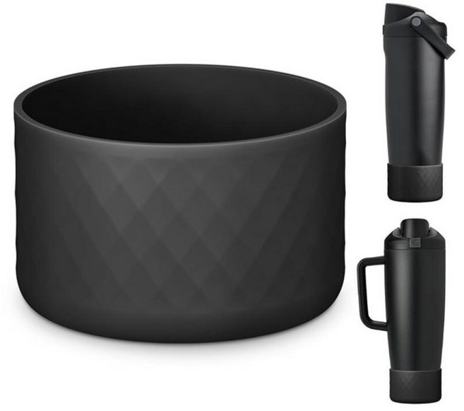 Beonsky Owala FreeSip Sway 887.2ml(30온스) 1.2L(40온스) 미끄럼 방지 보호 슬리브 1.2L(40온스) 텀블러용 실리콘 부츠 2개 - 스테인, 블랙