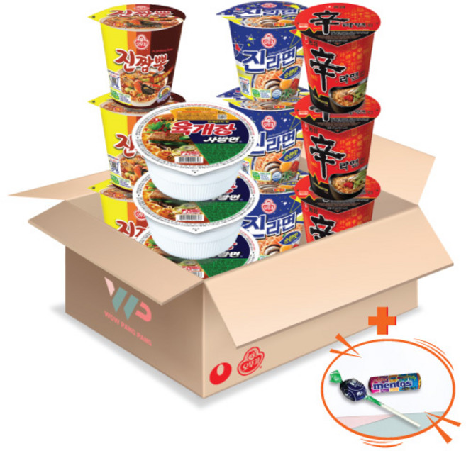 농심 오뚜기 소컵 컵라면 4종 혼합세트 육개장 사발면 3+신라면 소컵3+진라면 순한맛 소컵 3+진짬뽕 소컵 3 총 12컵입 미니 멘토스+투시팝 사탕 사은품 2종 증정, 1개