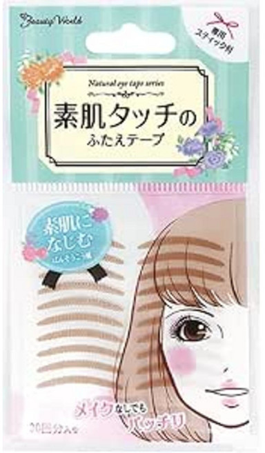 일본직발송 6. 뷰티월드 맨살터치 쌍꺼풀용 테이프 피부색 30회분 아이메이크업 12개 세트 ENT350 -12set