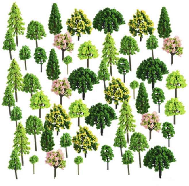 코히모 미니어처 테라리움 디오라마 조경용 나무 재료모형 diy 키트 4W048 11종 x 5p 세트, 3세트