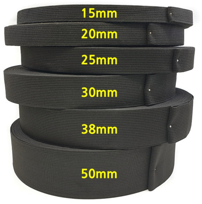 30마 허리밴드 코메즈고무밴드 고무줄 20mm, 블랙, 1개