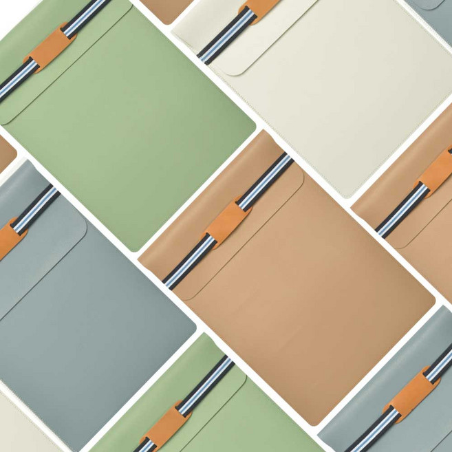 보이아 맥북 노트북 파우치 케이스 LG그램 레노버 갤럭시북 13인치 14인치 15인치 16인치 17인치, 브라운, 1개