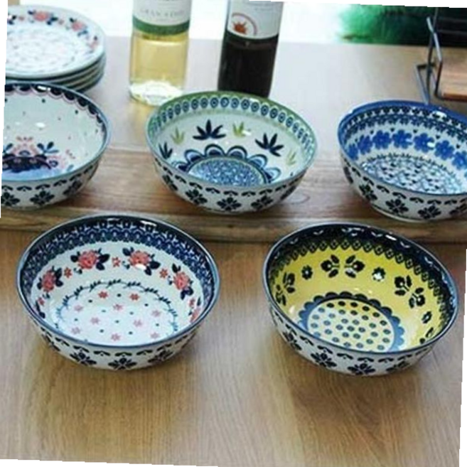 폴란드 스타일 플라워 면기 5P세트 우동 라멘 그릇, 본상품선택, 1개
