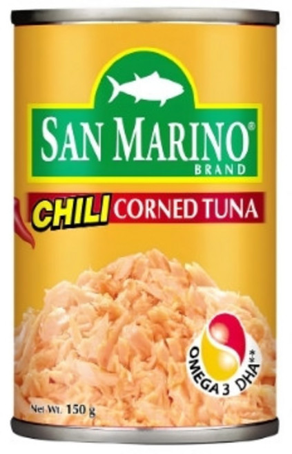 SAN MARINO 辣椒鬼馬油魚 (Chili Corned Tuna) OMEGA 3 DHA 150g, 1個