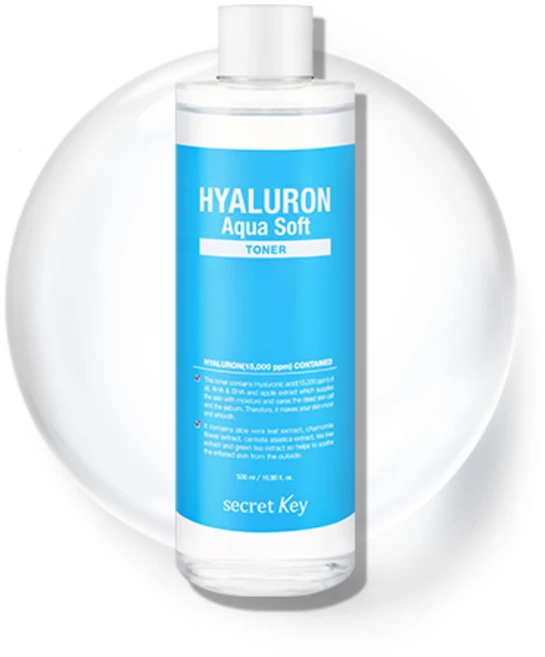시크릿키 히알루론 아쿠아 소프트 토너, 500ml, 1개 - 쿠팡