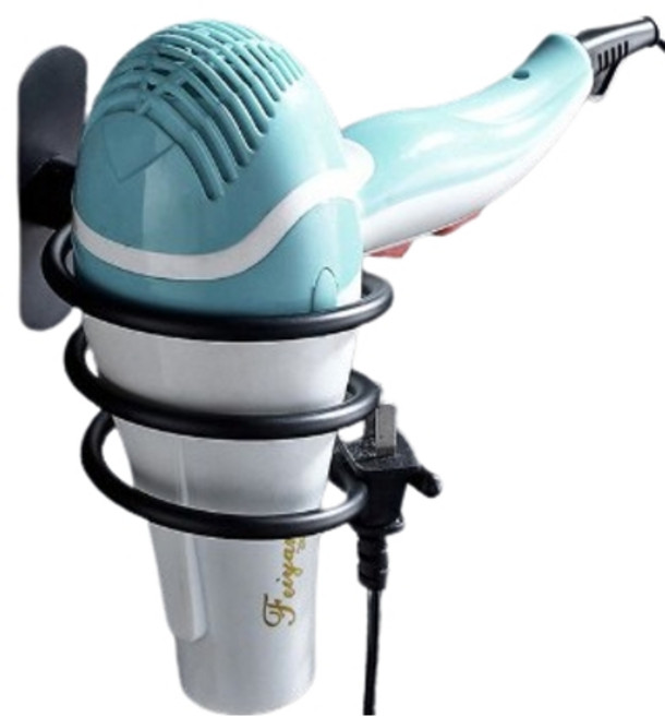 편리한 스프링형 헤어드라이기 거치대 홀더 무타공