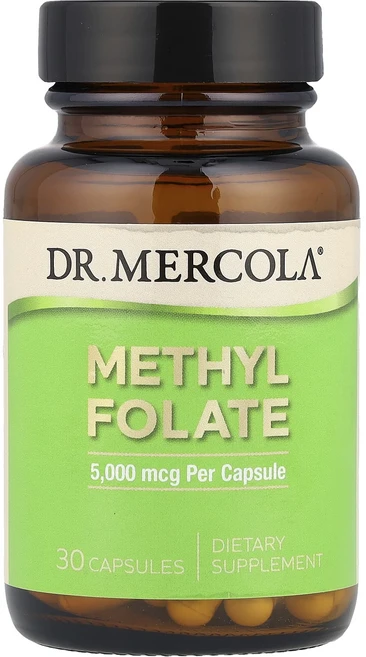 단백질 비타민 철분 마그내슘 칼슘 Dr. Mercola 메틸 엽산 5mg 30정 고루고루섭취해주세요, Dr Mercola 메틸 엽산 5mg 30정, 1개 - 쿠팡