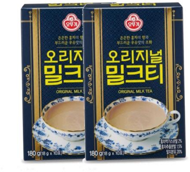 오뚜기 오리지널밀크티(10T) 180g 2개
