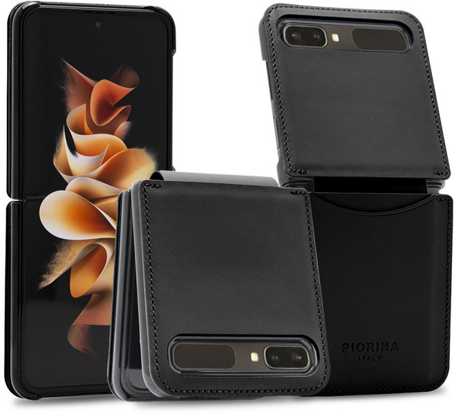 폰누리 갤럭시Z플립 카드 수납 힌지보호 가죽 휴대폰 케이스