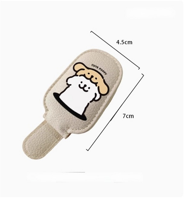 캐릭터 차량용 선글라스 거치대 안경 거치대 선글라스 귀여운 안경 홀더, 1개, 베이지