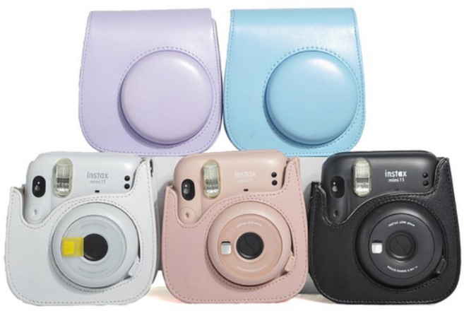 즉석카메라 인스탁스 미니11 가죽 케이스 폴라로이드 카메라 가방 인스탁스 인스탁스미니리플레이, 1개