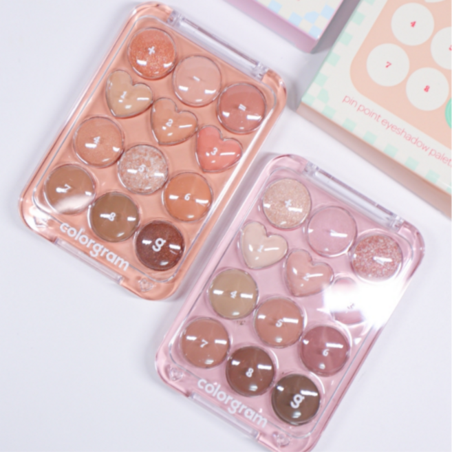 NEW 컬러그램 눈토리얼 아이 팔레트 컬러그램 눈토리얼아이팔레트 누디음영 아이팔레트 눈토리얼, 1개, 1호 피치더하기코랄은사랑