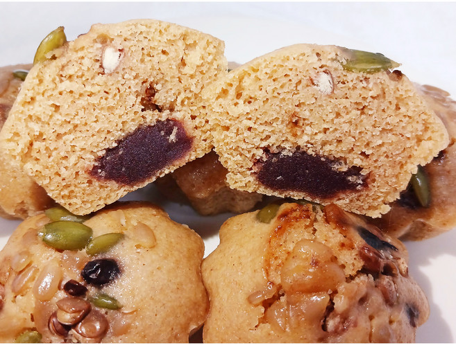 무설탕 국산100% 견과류현미보리떡 직접제조 30개 앙금보리떡 다이어트떡 간단식사 간식대용 발효떡 개별포장, 40g