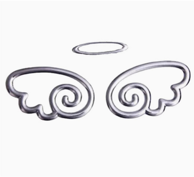 小天使汽車貼紙 可愛造型防水耐曬 多色可選, 銀色, 1個