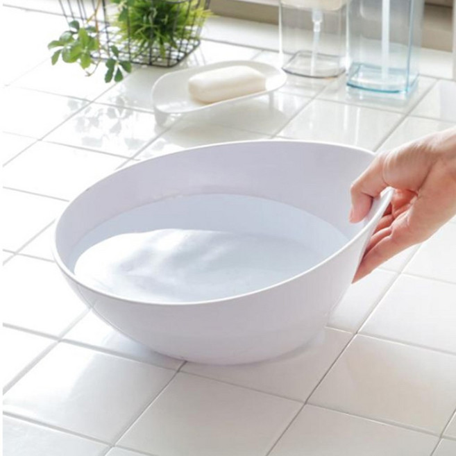 휴바스 원형다라이 워싱볼 세수대야, 화이트, 1개