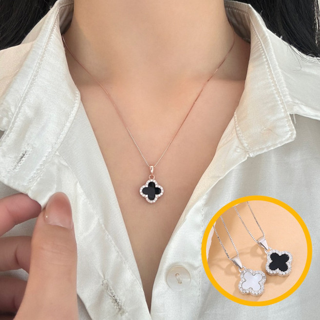미르지 18K 도금 네잎클로버 목걸이