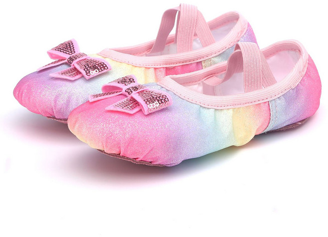 제이스맘 여아용 발레슈즈 리본 레인보우 발레화 JBS08