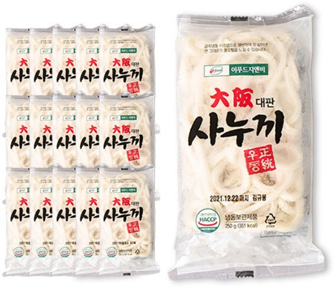 대판 사누끼 우동 개별포장, 30개, 250g