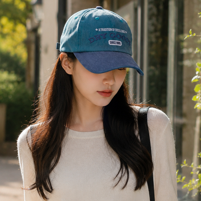 잼젬 남녀공용 투톤 볼캡 자수 데일리 야구모자 캡모자